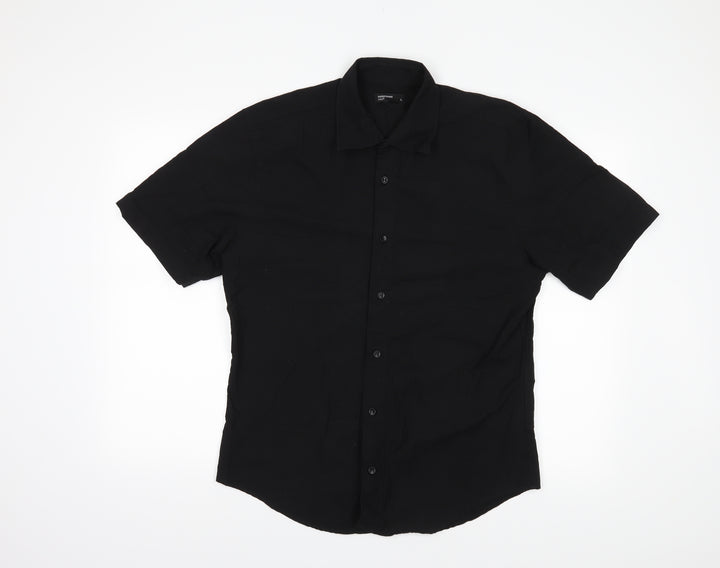 Cedar Wood State Mens Black Button-Up Size L