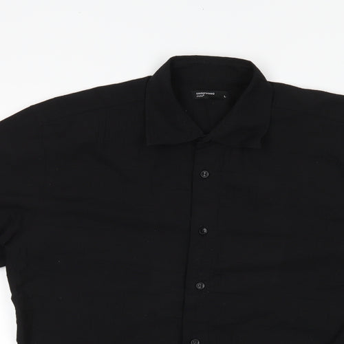 Cedar Wood State Mens Black    Button-Up Size L