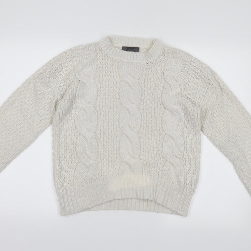 Primark Womens White   Pullover Jumper Size 10