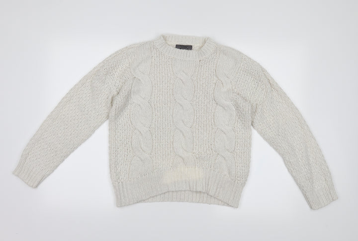 Primark Womens White   Pullover Jumper Size 10