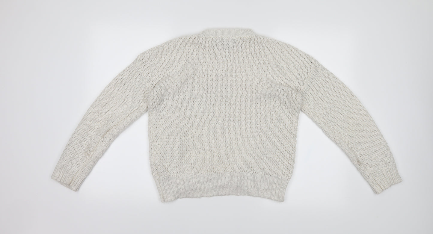 Primark Womens White   Pullover Jumper Size 10