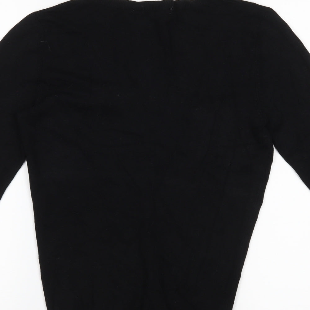 AMARANTO Womens Black   Pullover Jumper Size 10