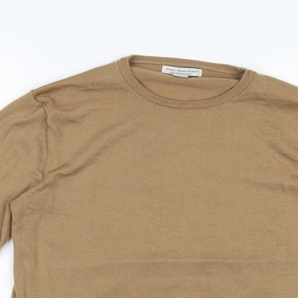 Cedar Wood State Mens Beige   Pullover Jumper Size L