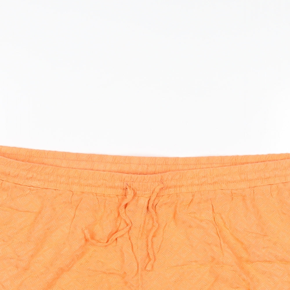 New Look Womens Orange   Paperbag Shorts Size 18