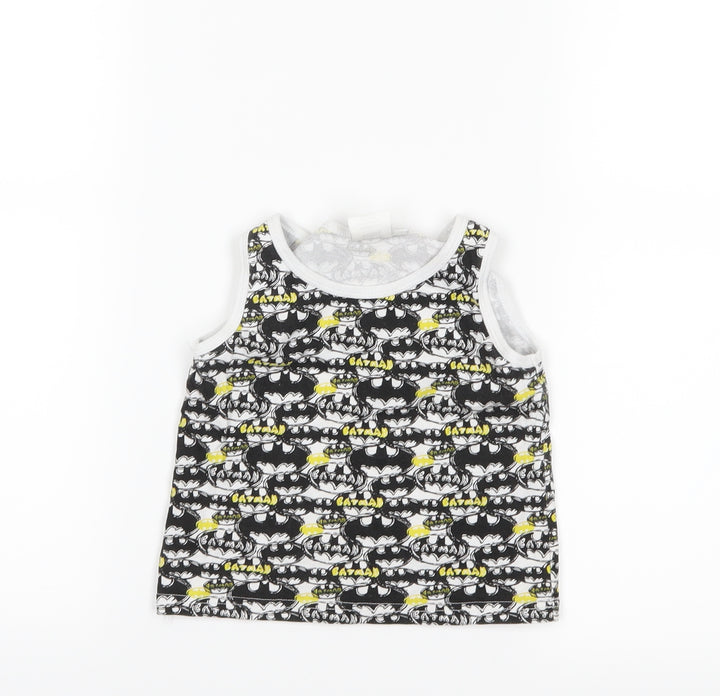 Batman Boys White   Basic Tank Size 3-4 Years