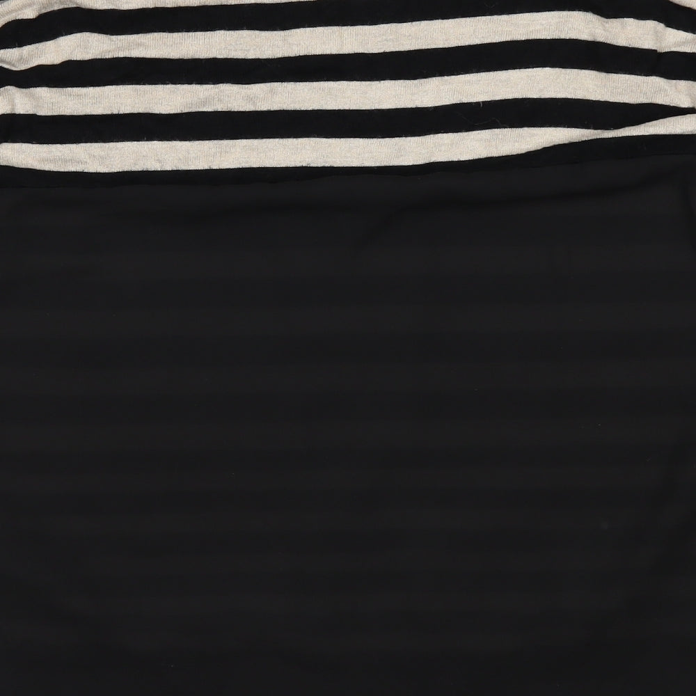 The Collection Womens White Striped  Basic T-Shirt Size 10
