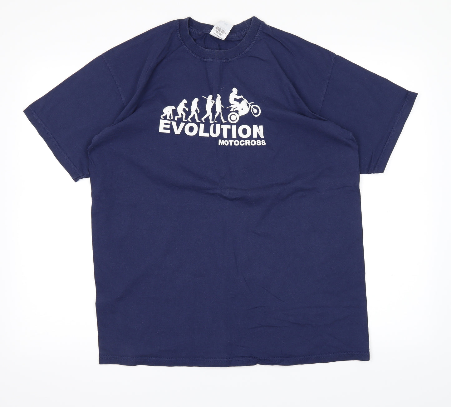 Fruit of the Loom Mens Blue    T-Shirt Size L
