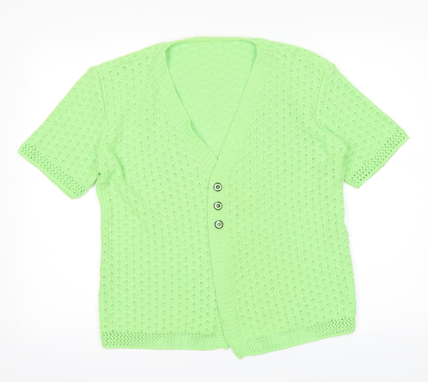 Preworn Womens Green   Cardigan Jumper Size XL