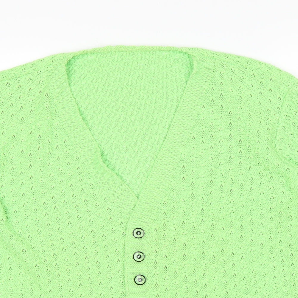 Preworn Womens Green   Cardigan Jumper Size XL