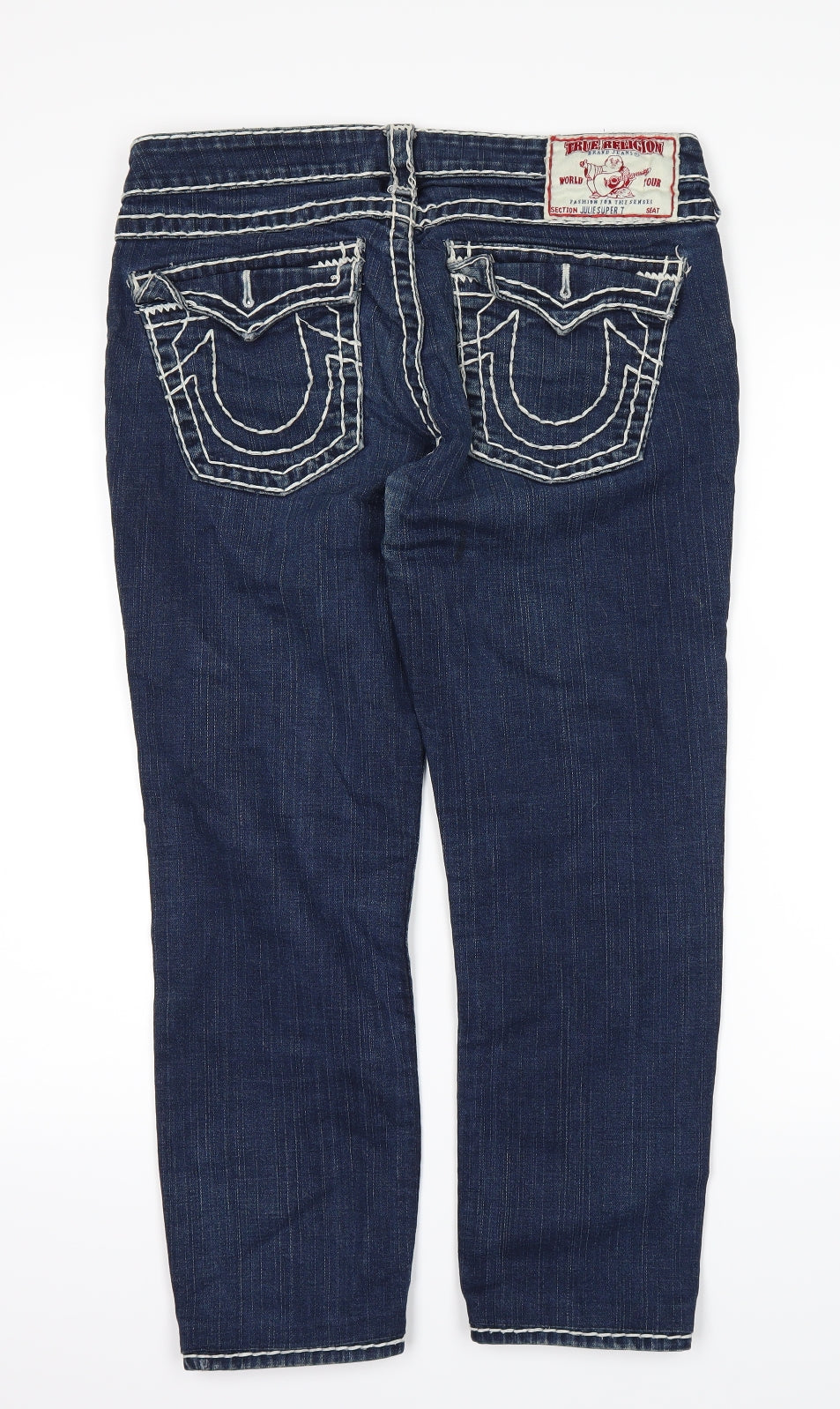 True Religion Mens Blue  Denim Straight Jeans Size 31 L25 in