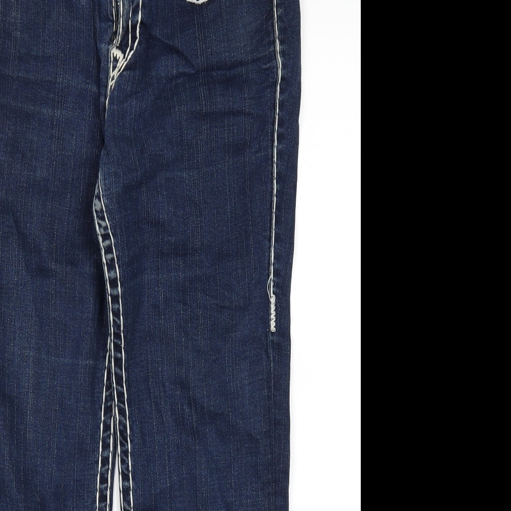True Religion Mens Blue  Denim Straight Jeans Size 31 L25 in