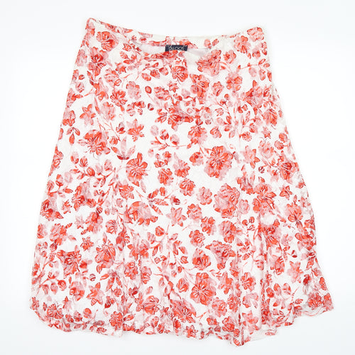 Saloos Womens Red Floral  A-Line Skirt Size XL