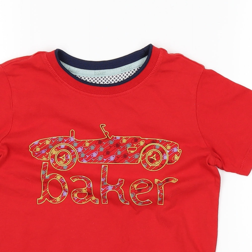 Baker Boys Red   Basic T-Shirt Size 4-5 Years
