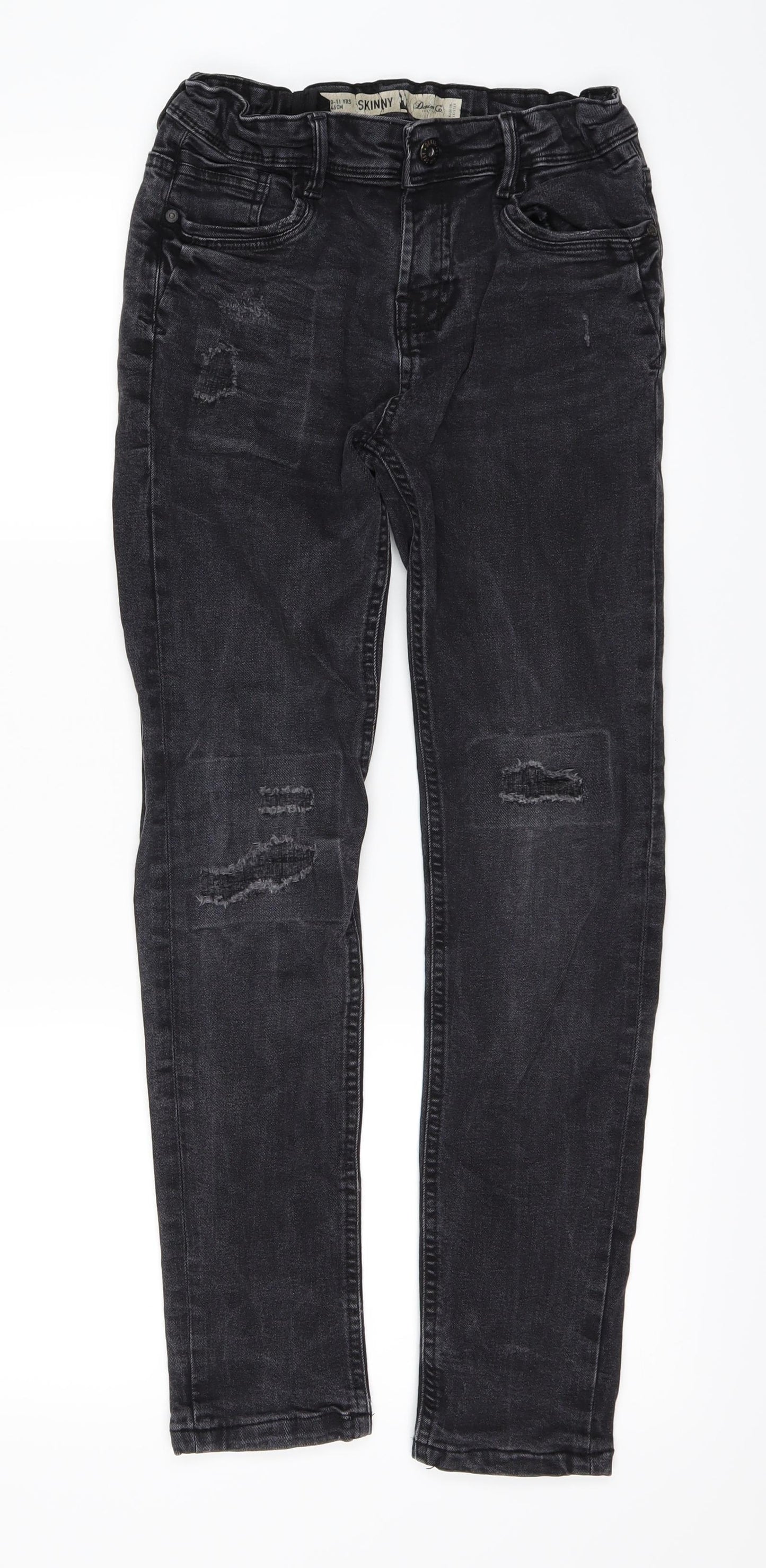 DenimCo Girls Black   Skinny Jeans Size 10-11 Years