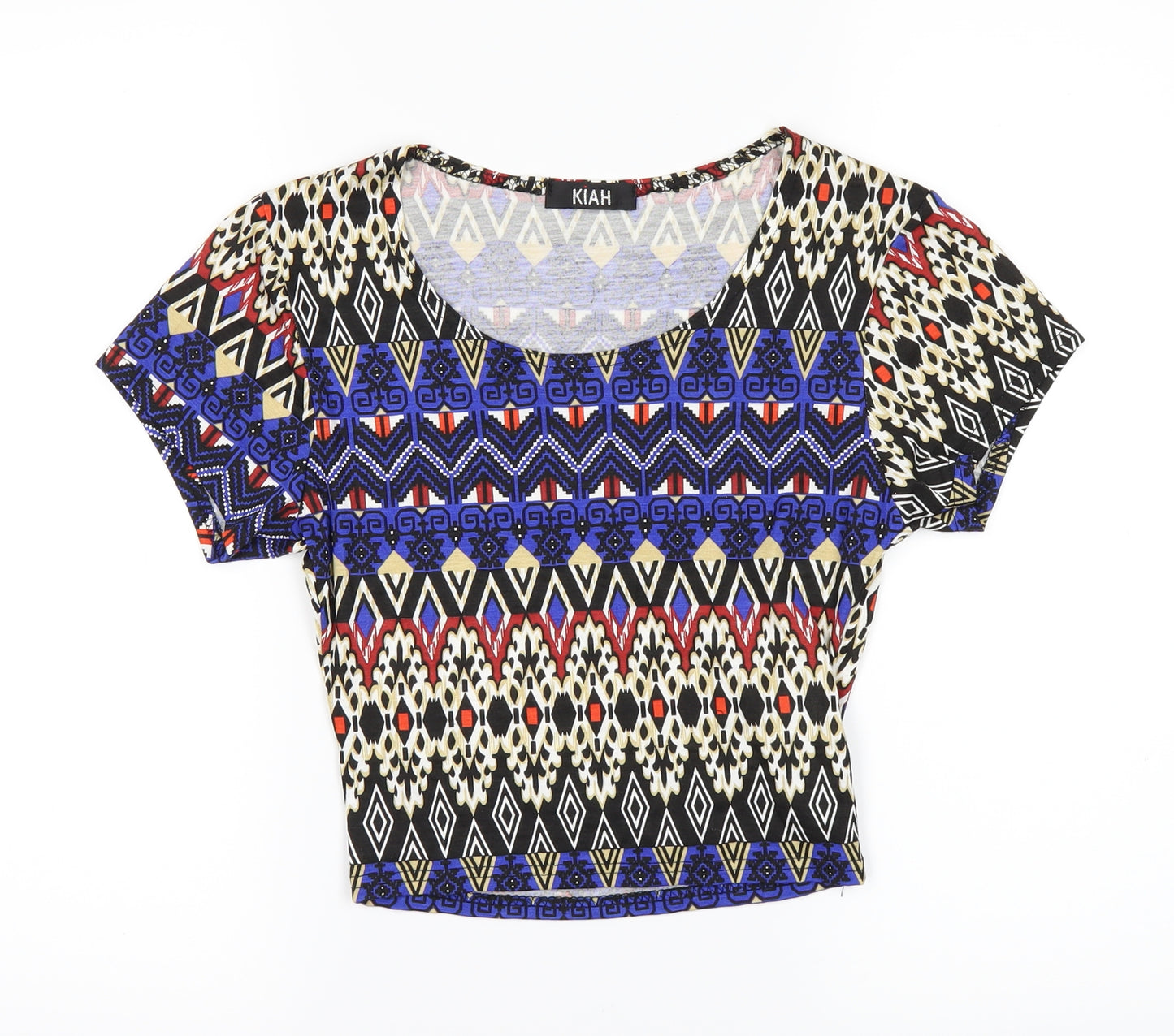 Kiah Womens Blue   Basic T-Shirt Size 8