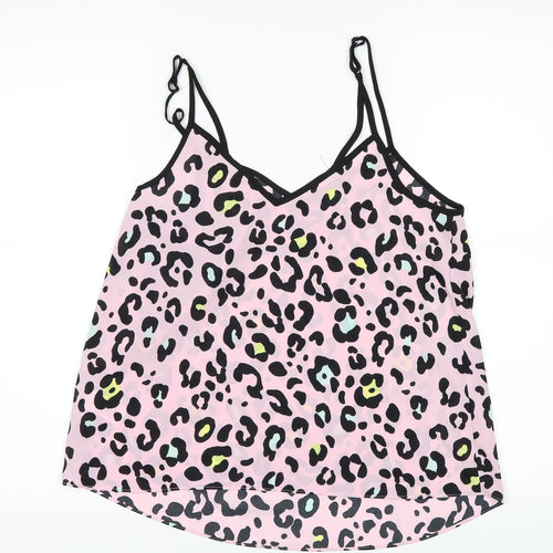 Primark Womens Pink Animal Print  Basic T-Shirt Size 10