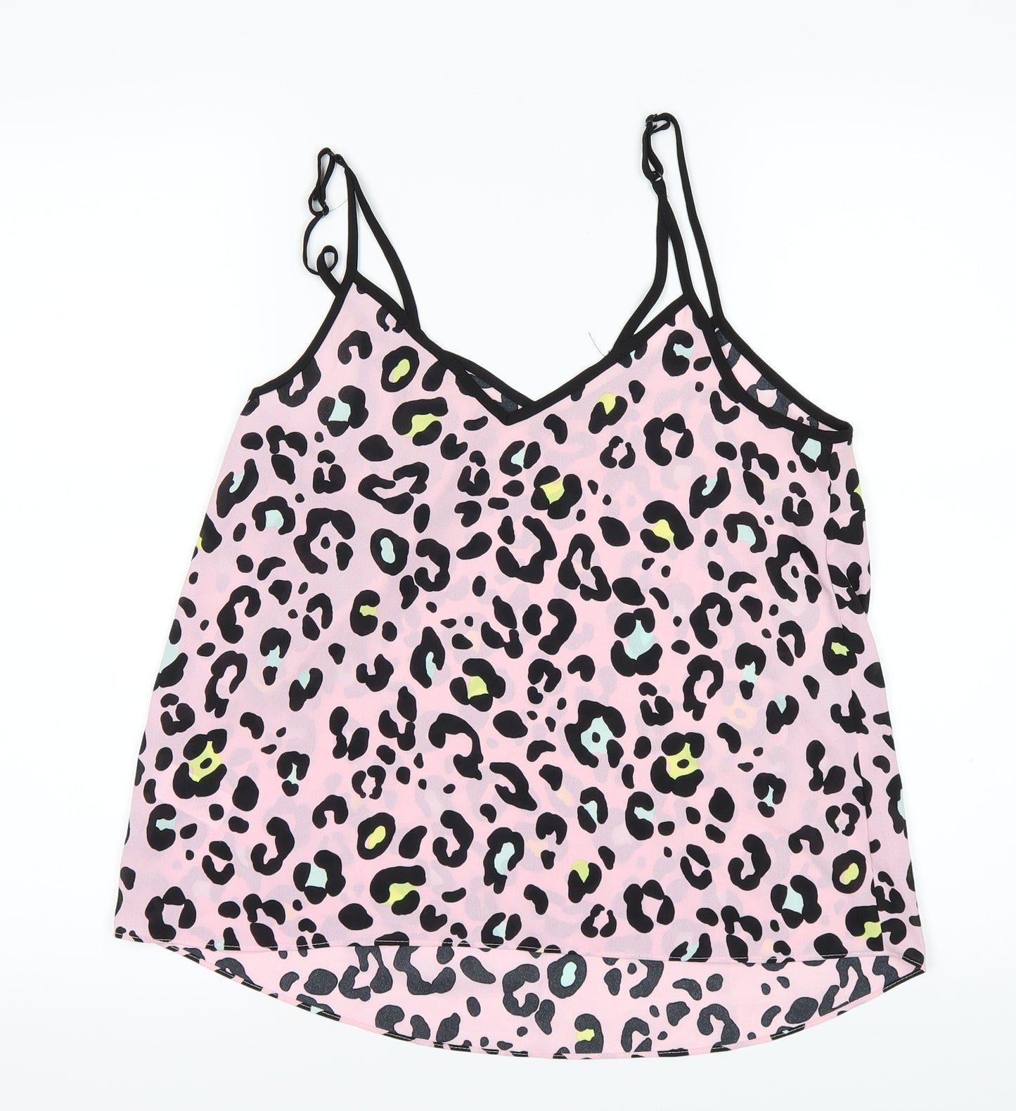 Primark Womens Pink Animal Print  Basic T-Shirt Size 10