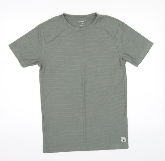 Front view of Primark men’s green t-shirt, size XS