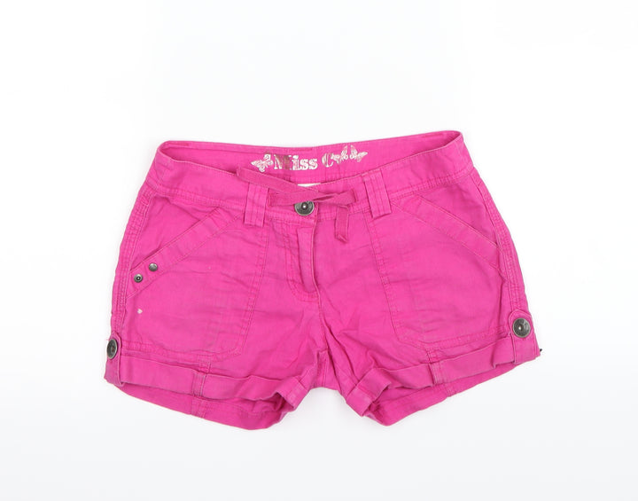 Cherokee Girls Pink Chino Shorts Size 10 Years