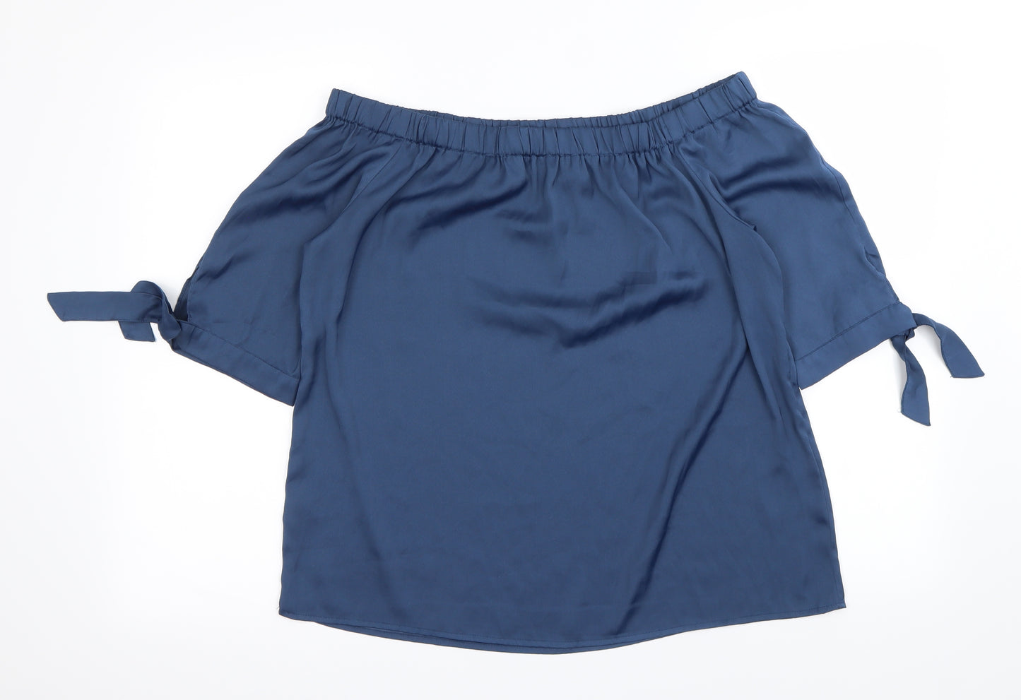 H&M Womens Blue   Basic Blouse Size 10