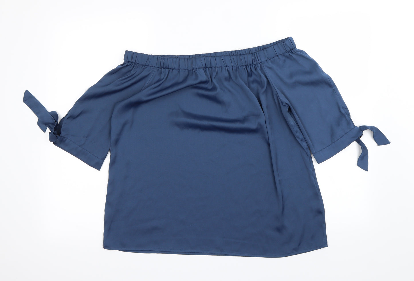 H&M Womens Blue   Basic Blouse Size 10