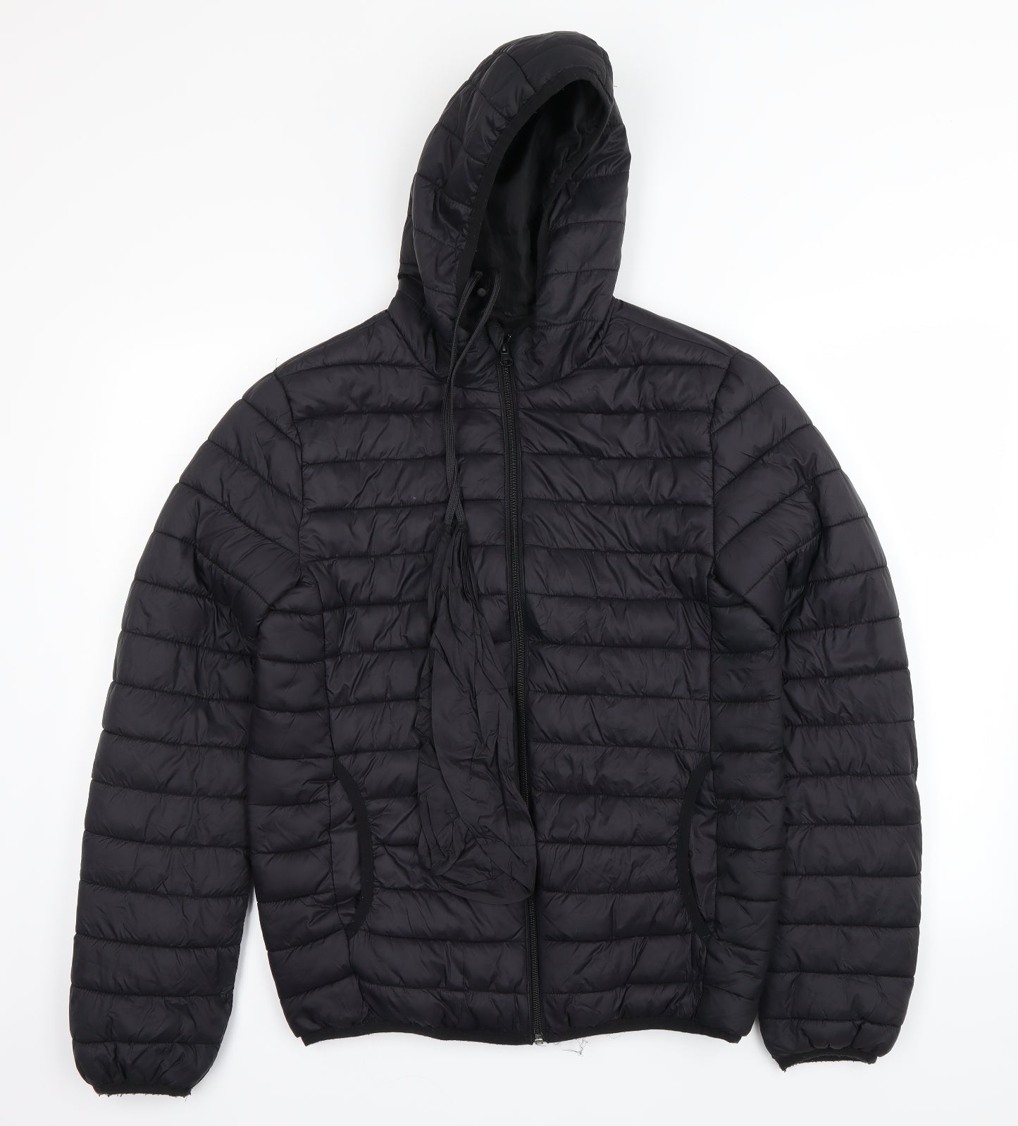 Preworn Mens Black   Puffer Jacket Coat Size XS