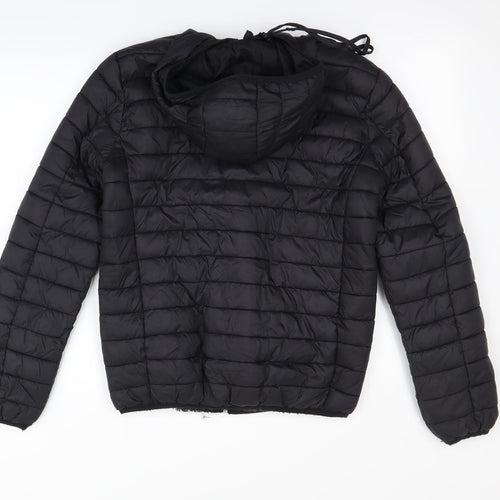 Preworn Mens Black   Puffer Jacket Coat Size XS