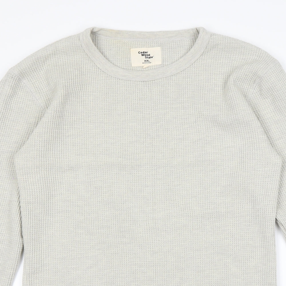 Cedar Wood State Mens Grey   Pullover Jumper Size 2XL