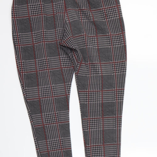 Boohoo Womens Multicoloured Check  Dress Pants Trousers Size 10 L23 in
