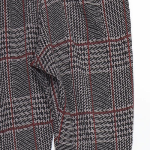 Boohoo Womens Multicoloured Check  Dress Pants Trousers Size 10 L23 in