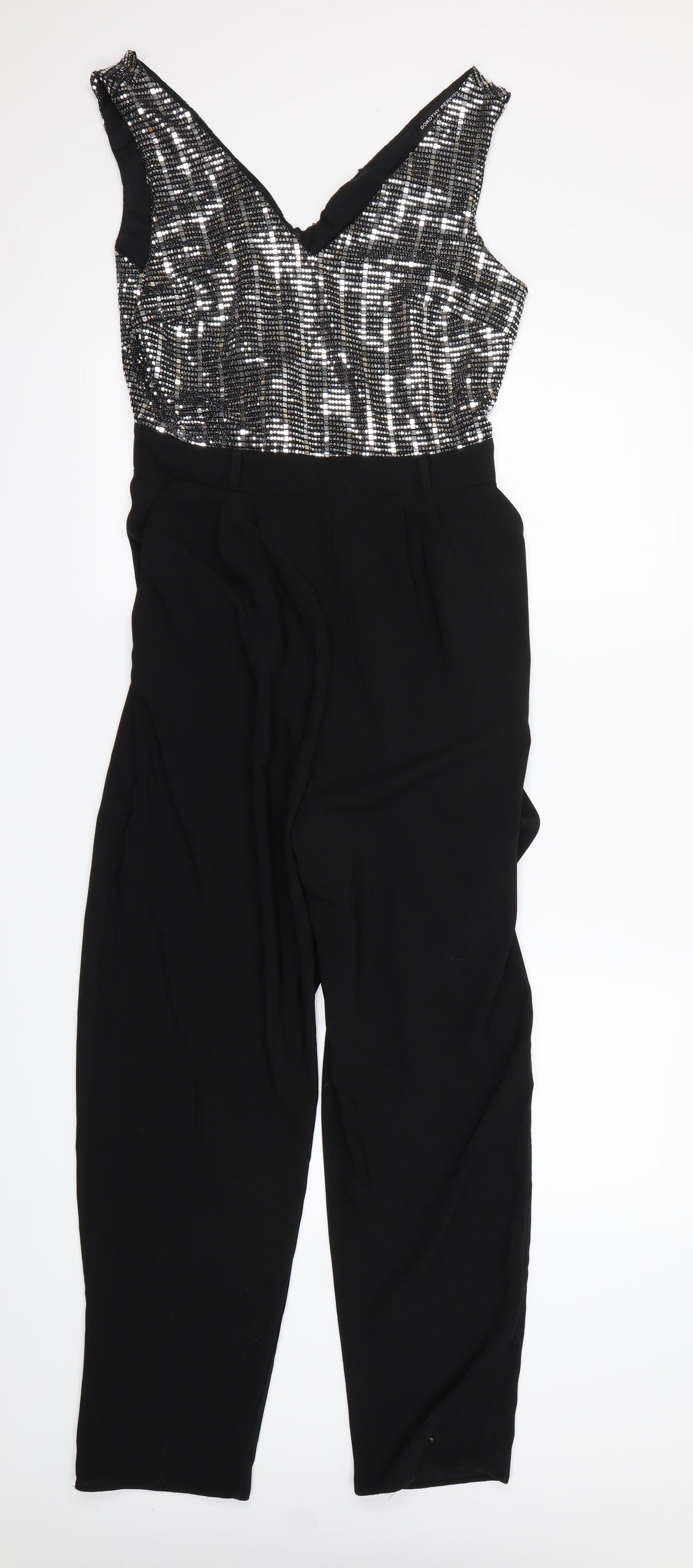Dorothy Perkins Womens Black   Playsuit One-Piece Size 12 L28 in