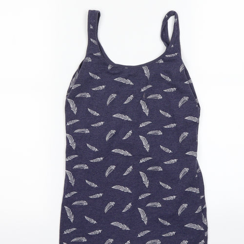 Atmosphere Womens Blue Floral  Basic Tank Size 8