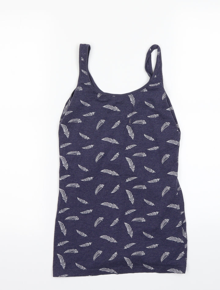 Atmosphere Womens Blue Floral Basic Tank Size 8