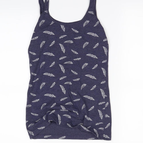 Atmosphere Womens Blue Floral  Basic Tank Size 8
