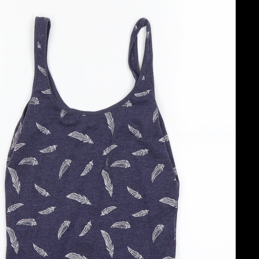 Atmosphere Womens Blue Floral  Basic Tank Size 8