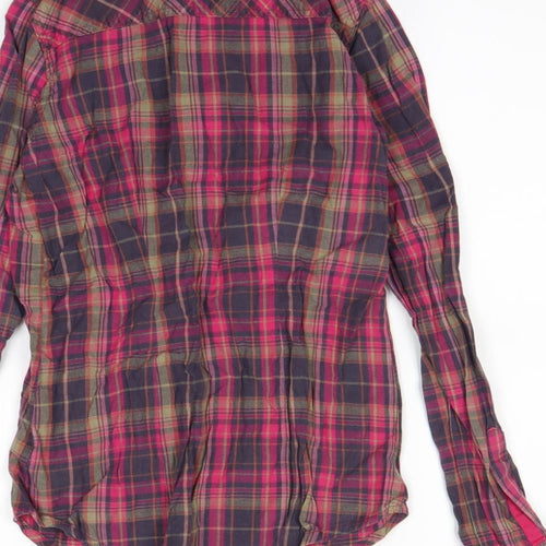 Denim Womens Multicoloured Check  Basic Button-Up Size 8