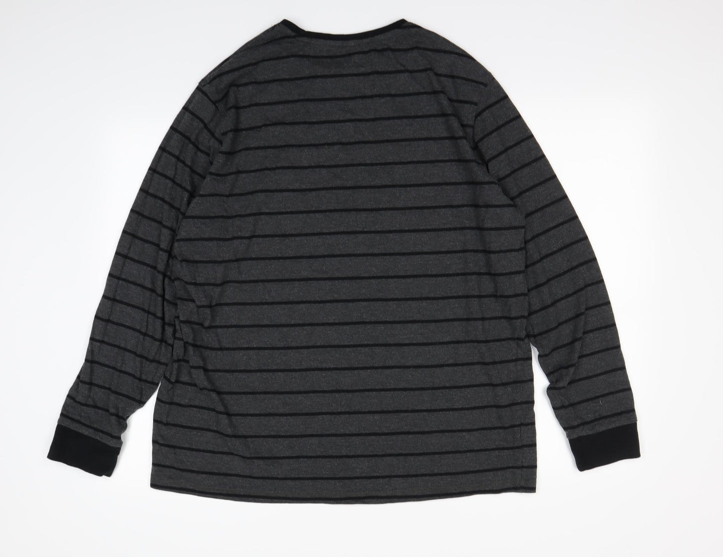 George Mens Black Striped   T-Shirt Size XL