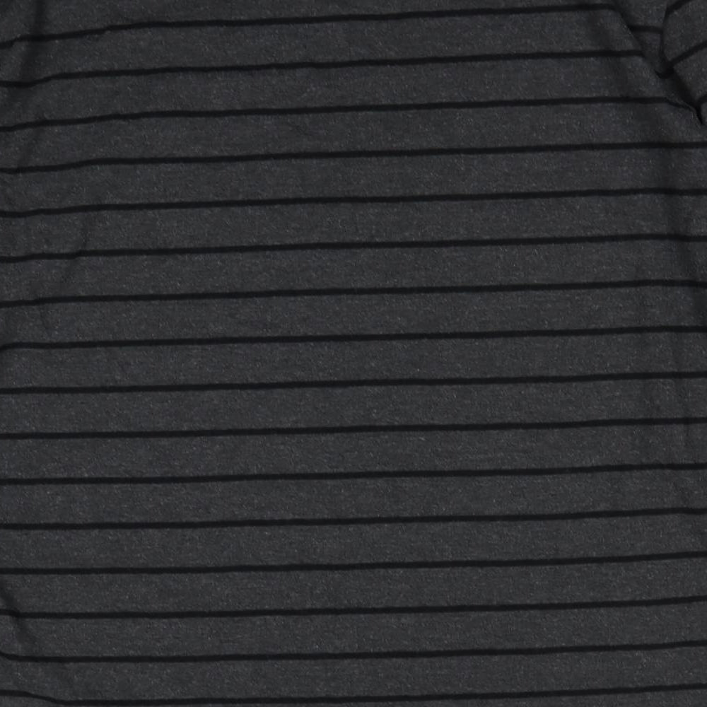 George Mens Black Striped   T-Shirt Size XL