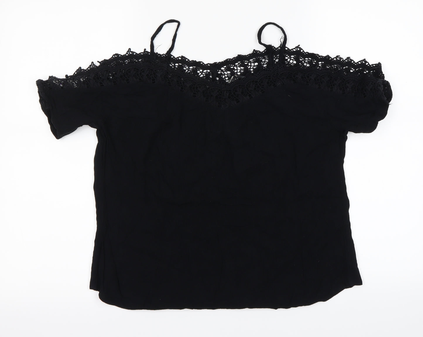 George Womens Black   Basic T-Shirt Size 10