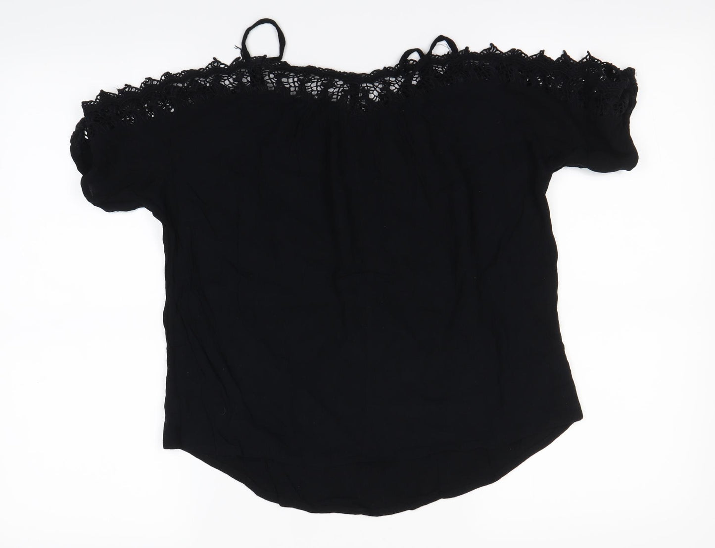 George Womens Black   Basic T-Shirt Size 10