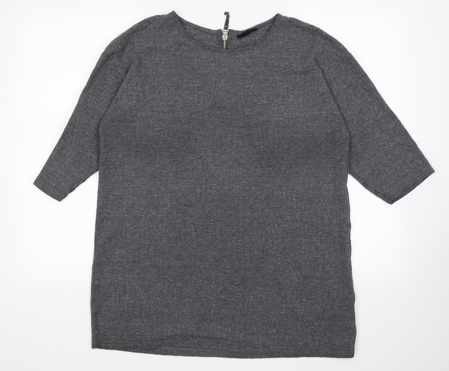 Topshop Womens Grey  Knit Pullover Jumper Size 14