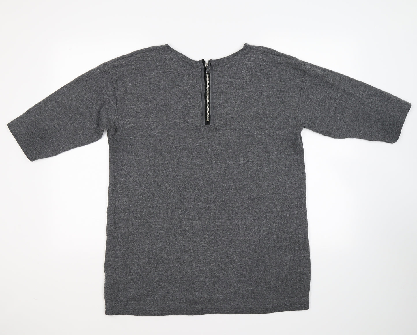 Topshop Womens Grey  Knit Pullover Jumper Size 14