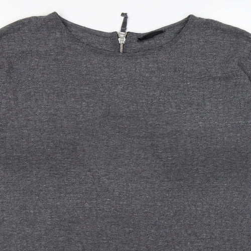 Topshop Womens Grey  Knit Pullover Jumper Size 14