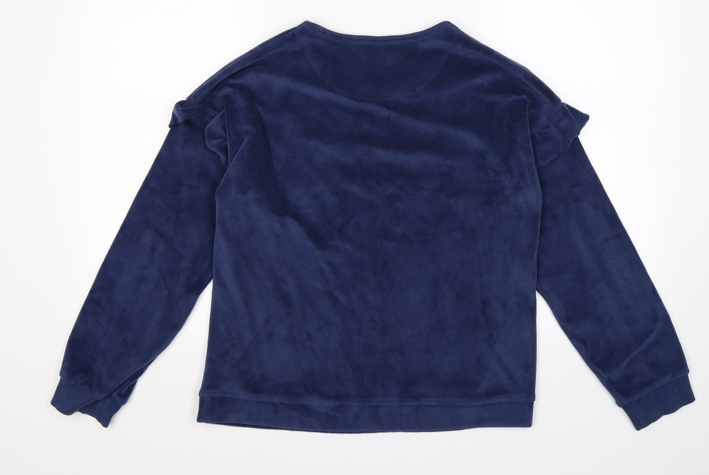 Marks and Spencer Girls Blue  Velour Pullover Jumper Size 13-14 Years  - awesome future