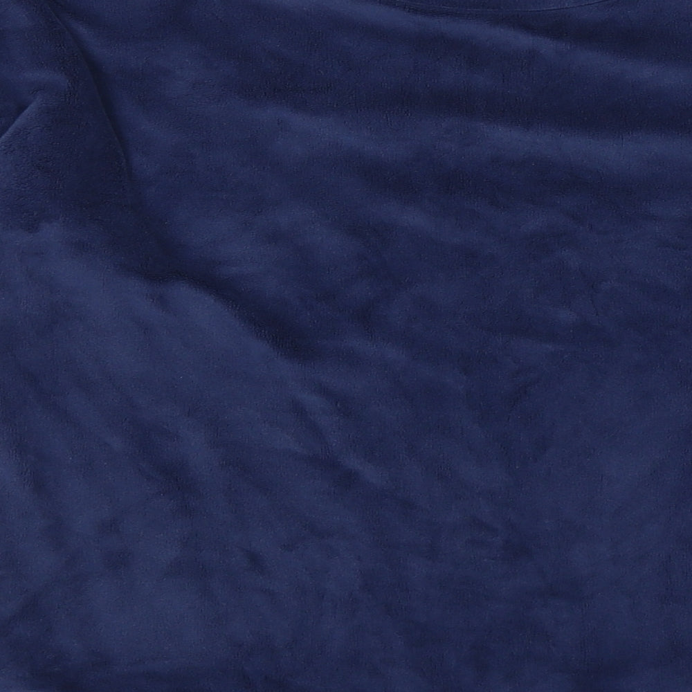 Marks and Spencer Girls Blue  Velour Pullover Jumper Size 13-14 Years  - awesome future