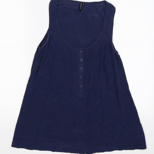 Topshop Womens Blue Floral  Basic Tank Size 10