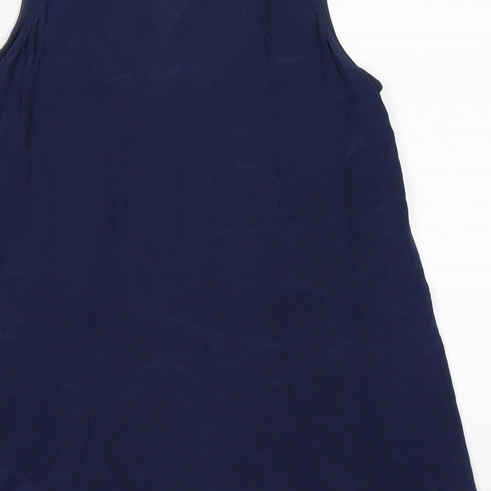 Topshop Womens Blue Floral  Basic Tank Size 10