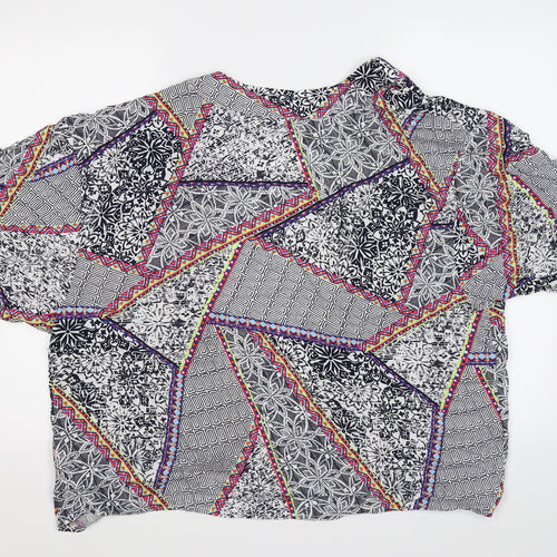 Peacocks Womens Multicoloured Geometric  Cardigan Jumper Size M