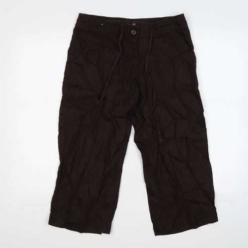 denim co Womens Brown   Cropped Trousers Size 8 L20 in