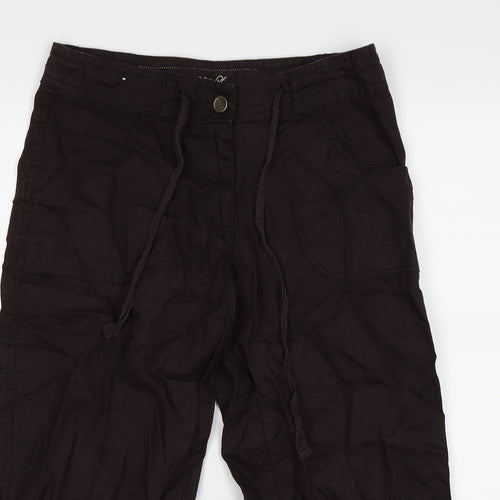 denim co Womens Brown   Cropped Trousers Size 8 L20 in